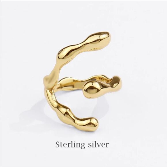The Fascinating Ring in 14k yellow gold over 925 silver adjustable - Picture 4 of 5